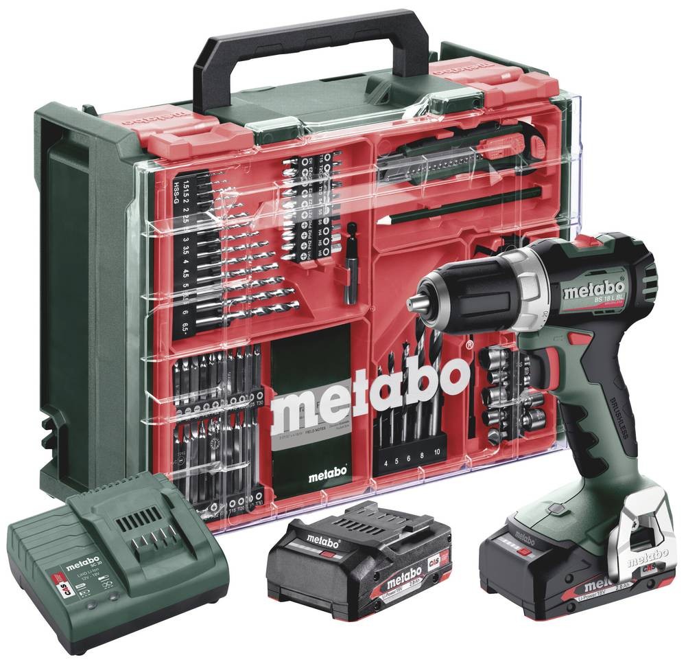 Metabo BS 18L BL Set 613155710 Akku-Bohrschrauber 18V 2Ah Li-Ion inkl.