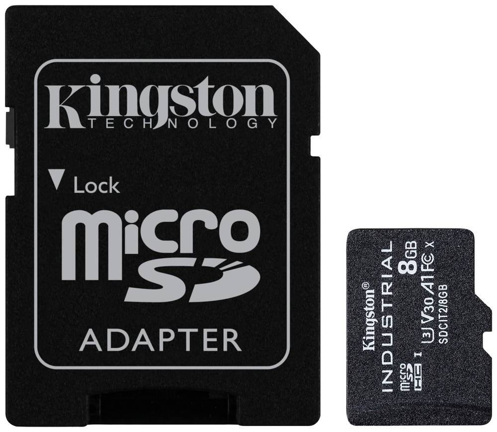 Kingston Technology 8GB microSDHC Industrial C10 A1 pSLC Card + SD