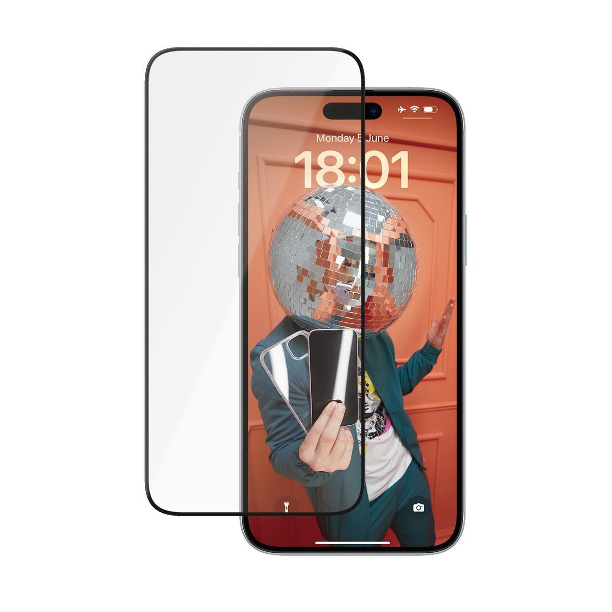 PanzerGlass Ceramic Protection for iPhone 15 Plus | Ultra-Wide Fit