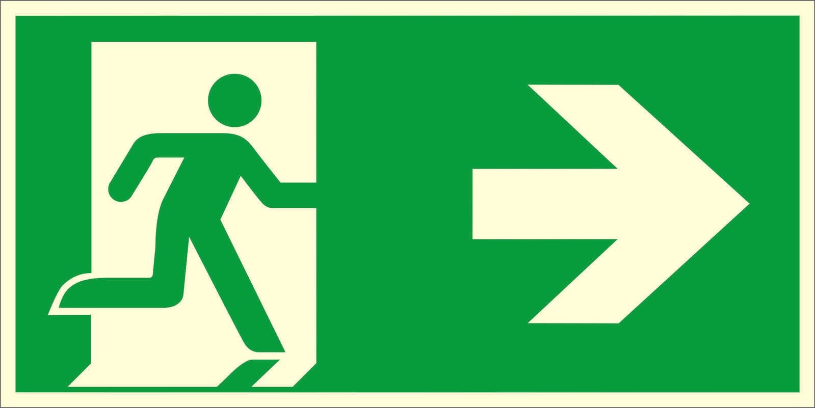 SafetyMarking Fluchtwegschild Aluminium Notausgang right 15.A1060 (B