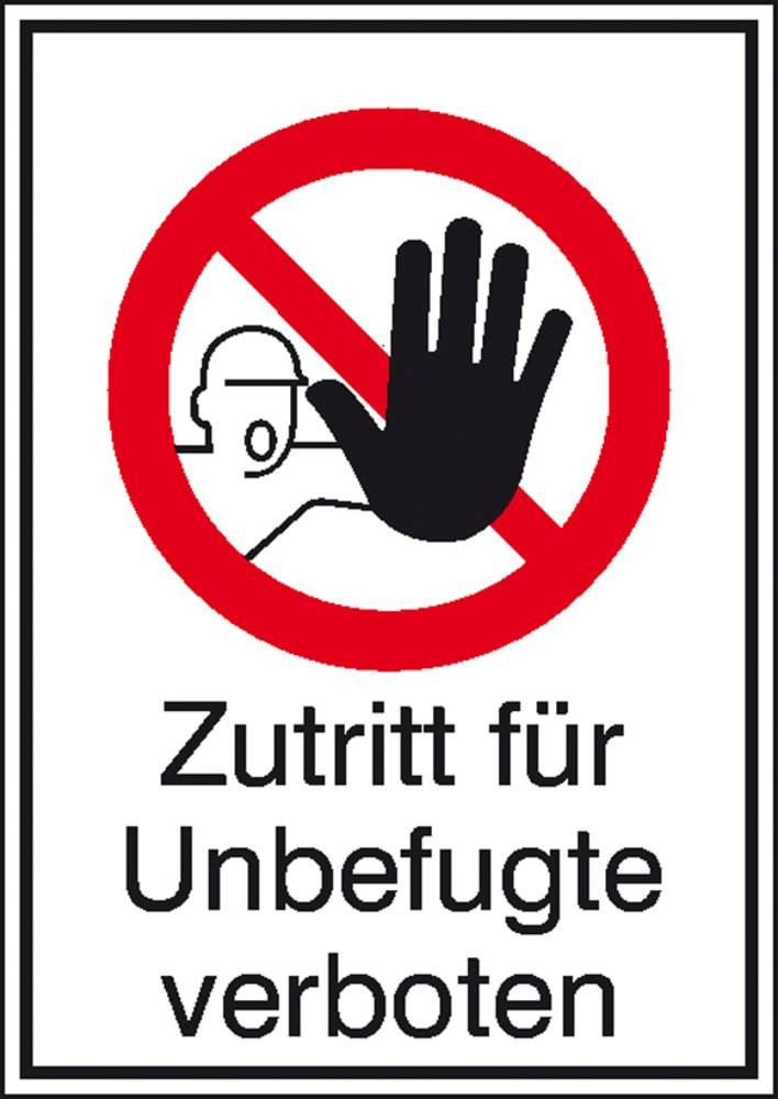 SafetyMarking Verbotsschild Zutritt für Unbefugte verboten, Hygiene