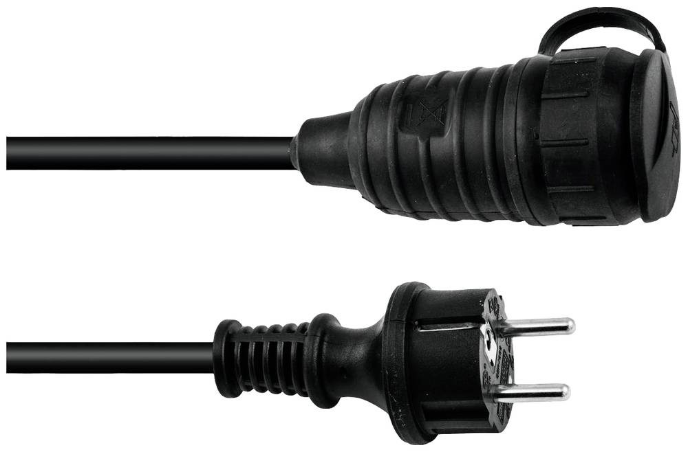 Eurolite 30245696 Strom Verlängerungskabel 16A Schwarz 5m H07RN-F 3G