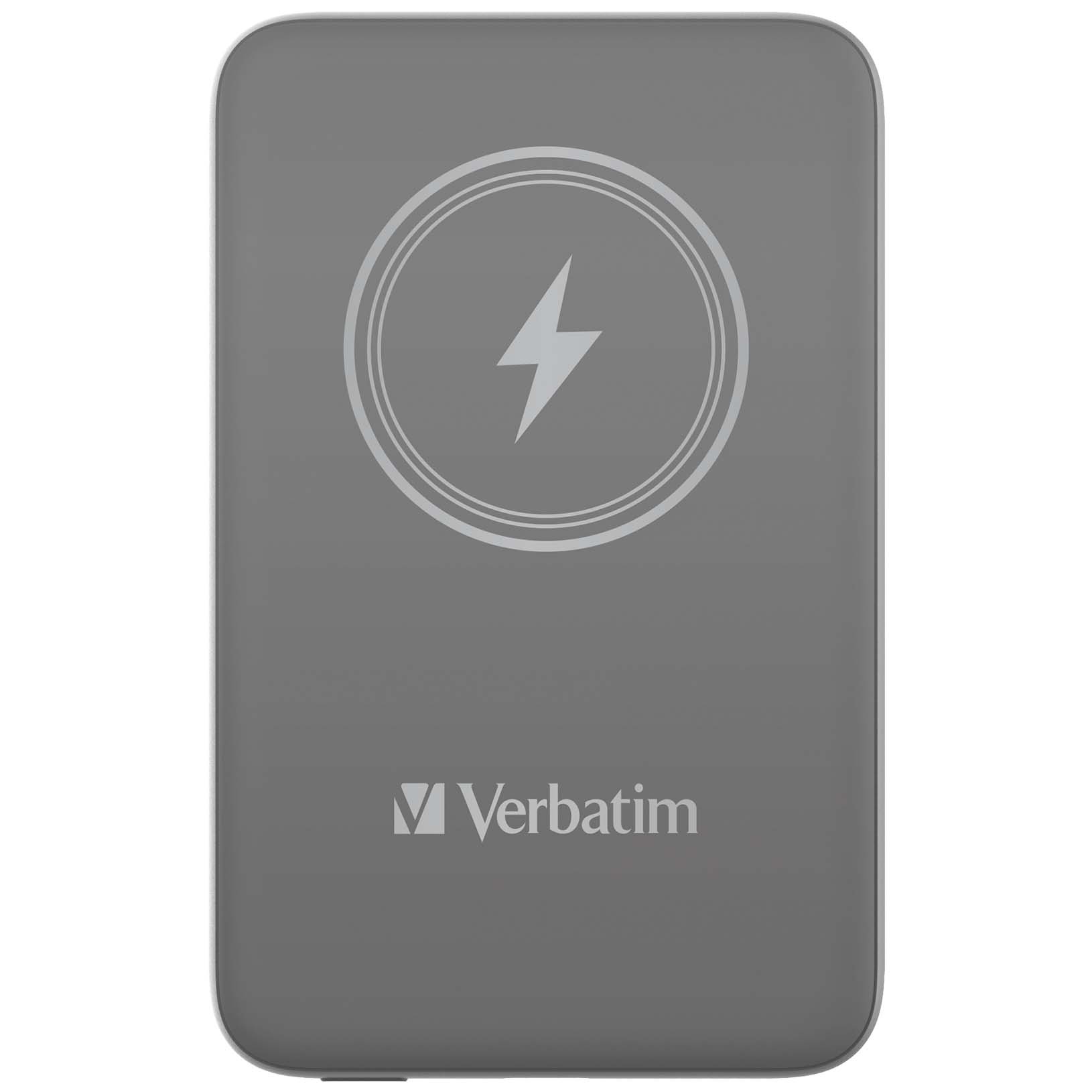 Verbatim Charge 'n' Go Magnetic Wireless Power Bank 10000mAh Grey -
