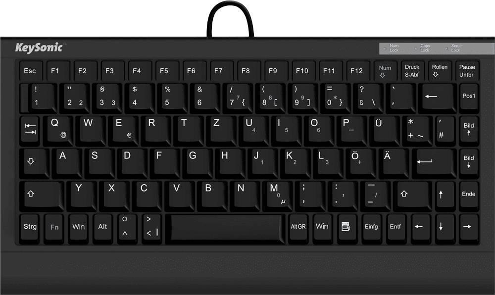 Keysonic ACK-595C+ (US) Kabelgebunden Tastatur US-Englisch, QWERTY