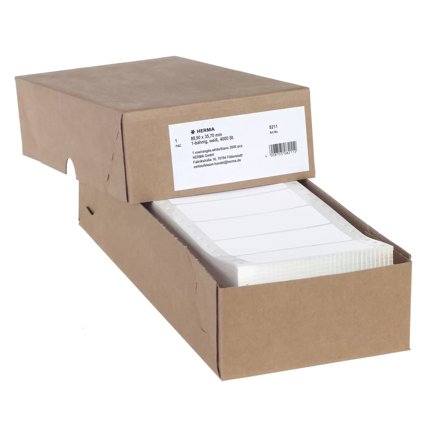 HERMA Computer labels continous 88.9x35.7 mm 1 row white paper matt