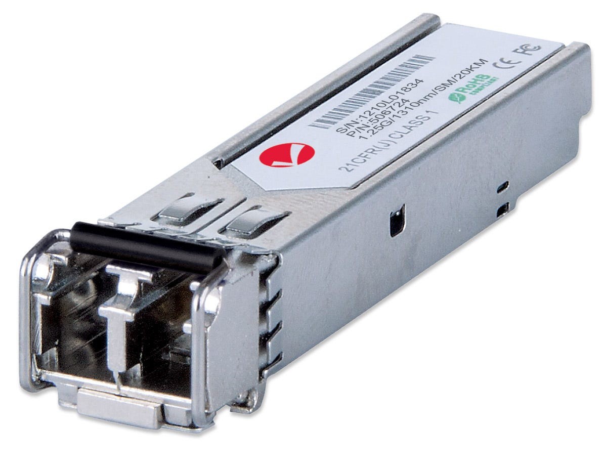 Intellinet Transceiver Module Optical, Gigabit Fiber SFP Mini-GBIC,