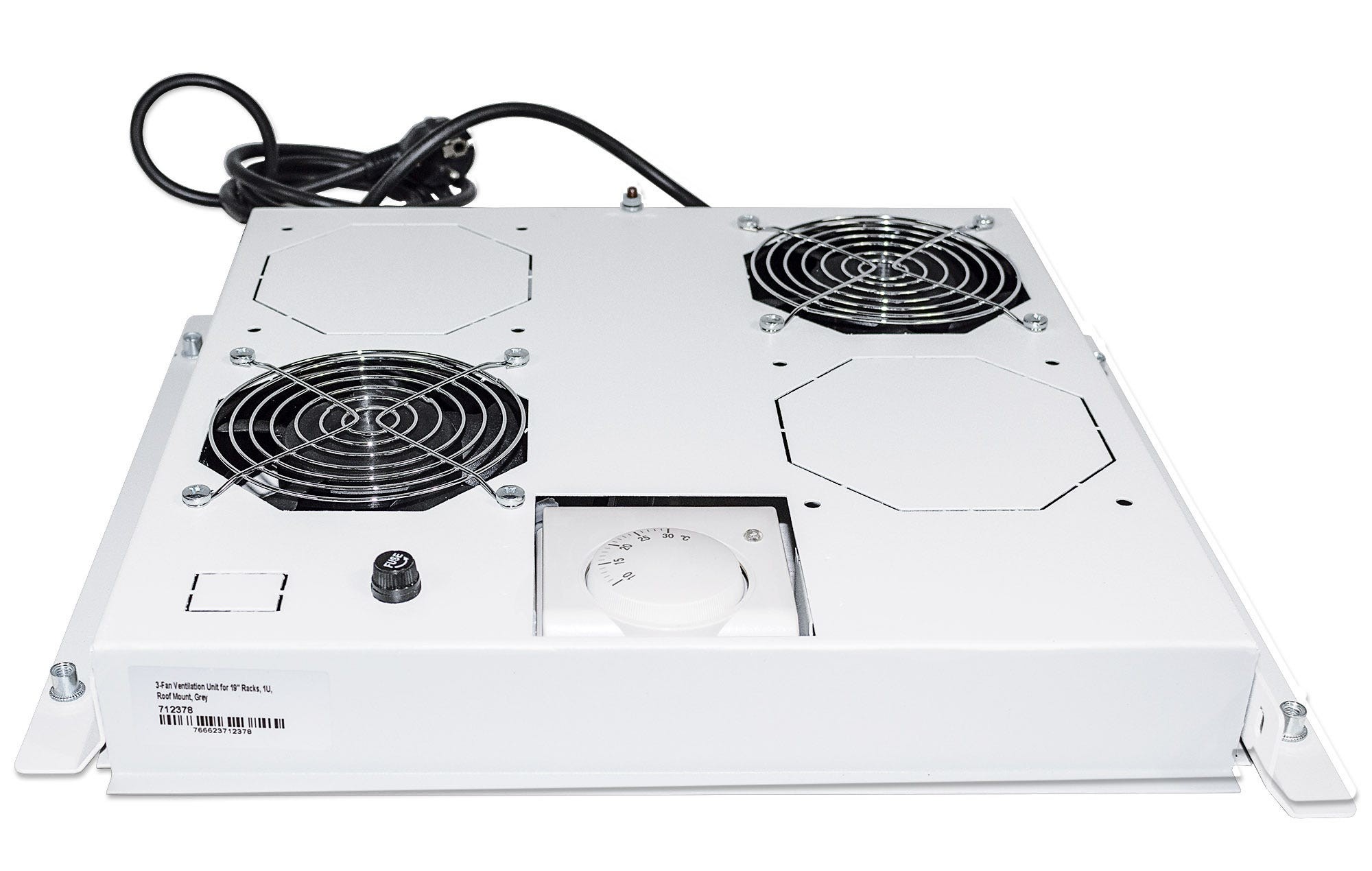 Intellinet 2-Fan Ventilation Unit for 19" Racks, Roof Mount, with