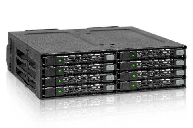 Icy Dock MB998SP-B disk array Black - Icy Dock MB998SP-B, 875 g, Black