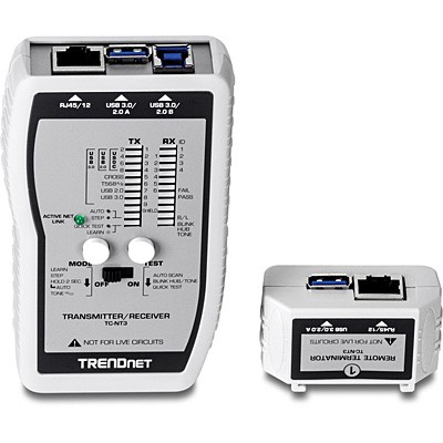 Trendnet TC-NT3 network cable tester Silver - Trendnet TC-NT3, BNC,