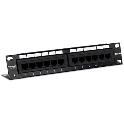 Trendnet TC-P12C6 patch panel - Trendnet TC-P12C6, 10/100/1000Base-T(
