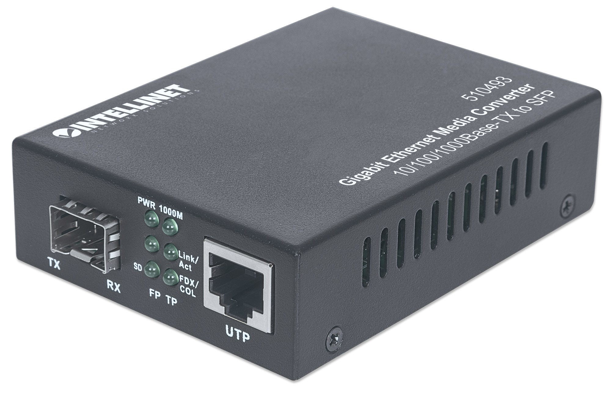 Intellinet Gigabit Ethernet to SFP Media Converter, 10/100/1000Base-