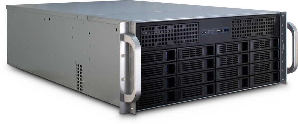 Inter-Tech 4U-4416L Rack Black, Silver - Inter-Tech 4U-4416L, Rack,