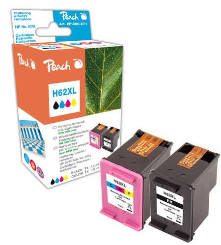 Peach 0F319639 ink cartridge 2 pc(s) Black, Cyan, Magenta, Yellow -