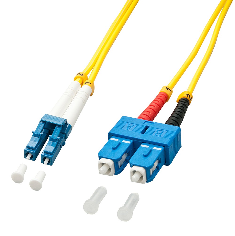 Lindy 20m LC-SC OS2 9/125 Fibre Optic Patch Cable - Lindy 20m LC-SC