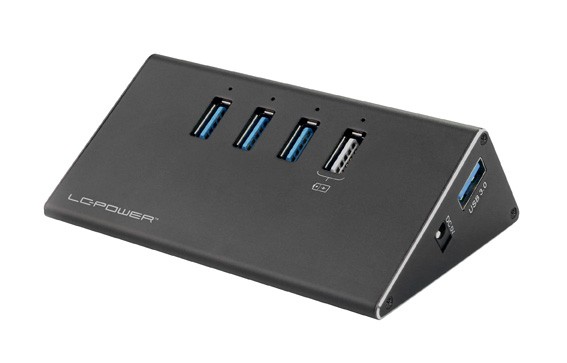 LC-Power LC-HUB-ALU-2B-4 interface hub USB 3.2 Gen 1 (3.1 Gen 1) Type-