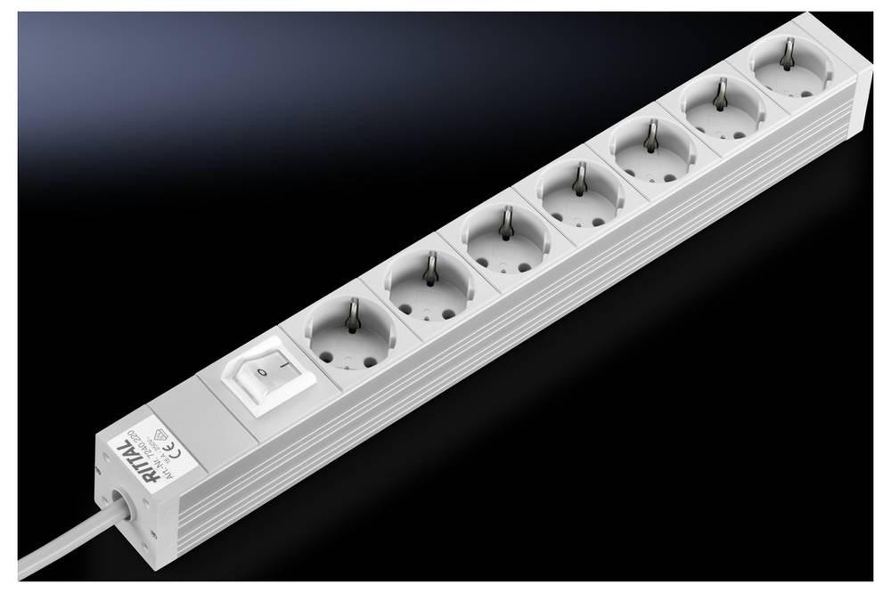 Rittal Steckdosenleiste 48,3cm 7fach mit Schalter 230V/16A