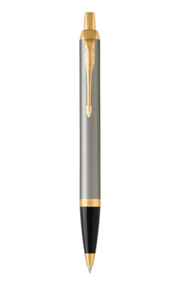 PARKER Kugelschreiber IM Brushed Metal BL M Blau Blister