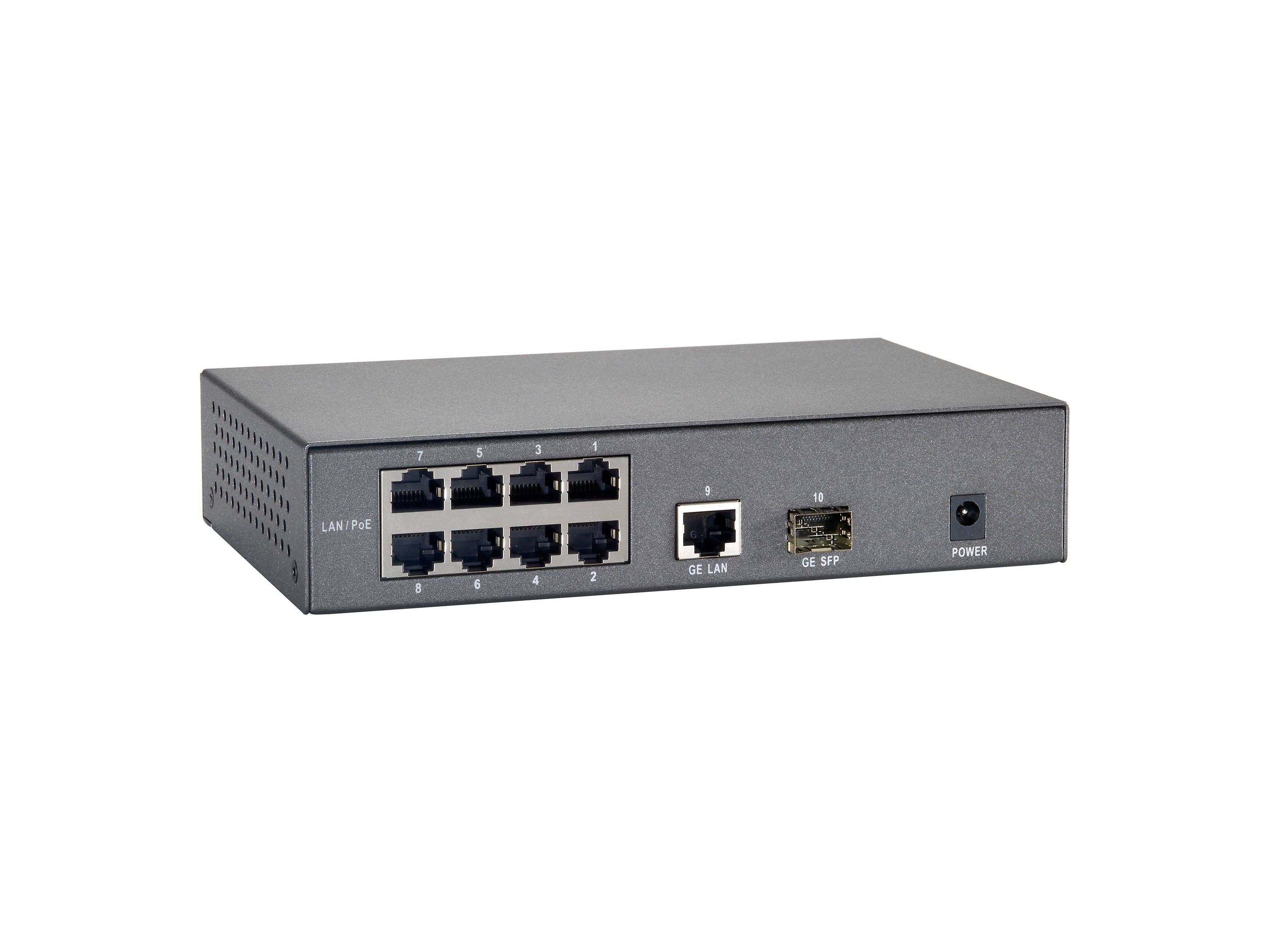 LevelOne PoE+Switch 8xFE PoE/1xGE/1xSFP 90W unmanaged Met.