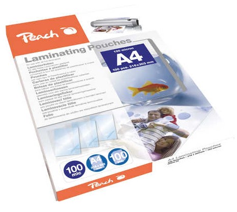 Peach PP500-02 laminator pouch 100 pc(s) - Peach PP500-02, A4, 100 pc(