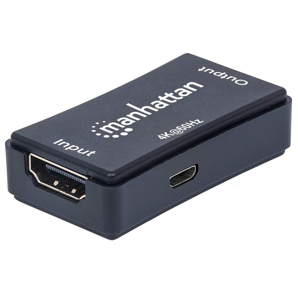 Manhattan HDMI Repeater, 4K@60Hz, Active, Boosts HDMI Signal up to