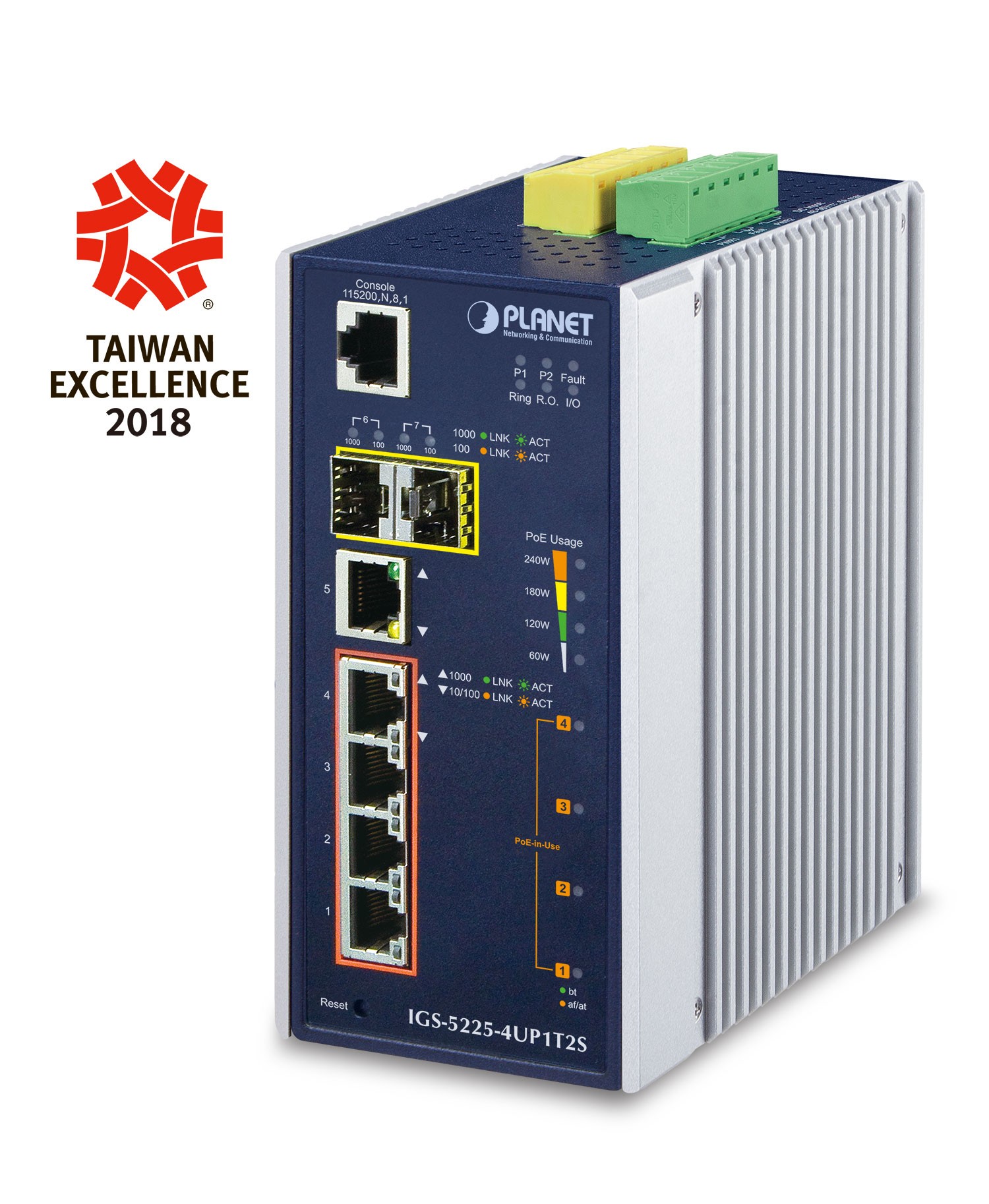 PLANET IGS-5225-4UP1T2S network switch Managed L2+ Gigabit Ethernet (