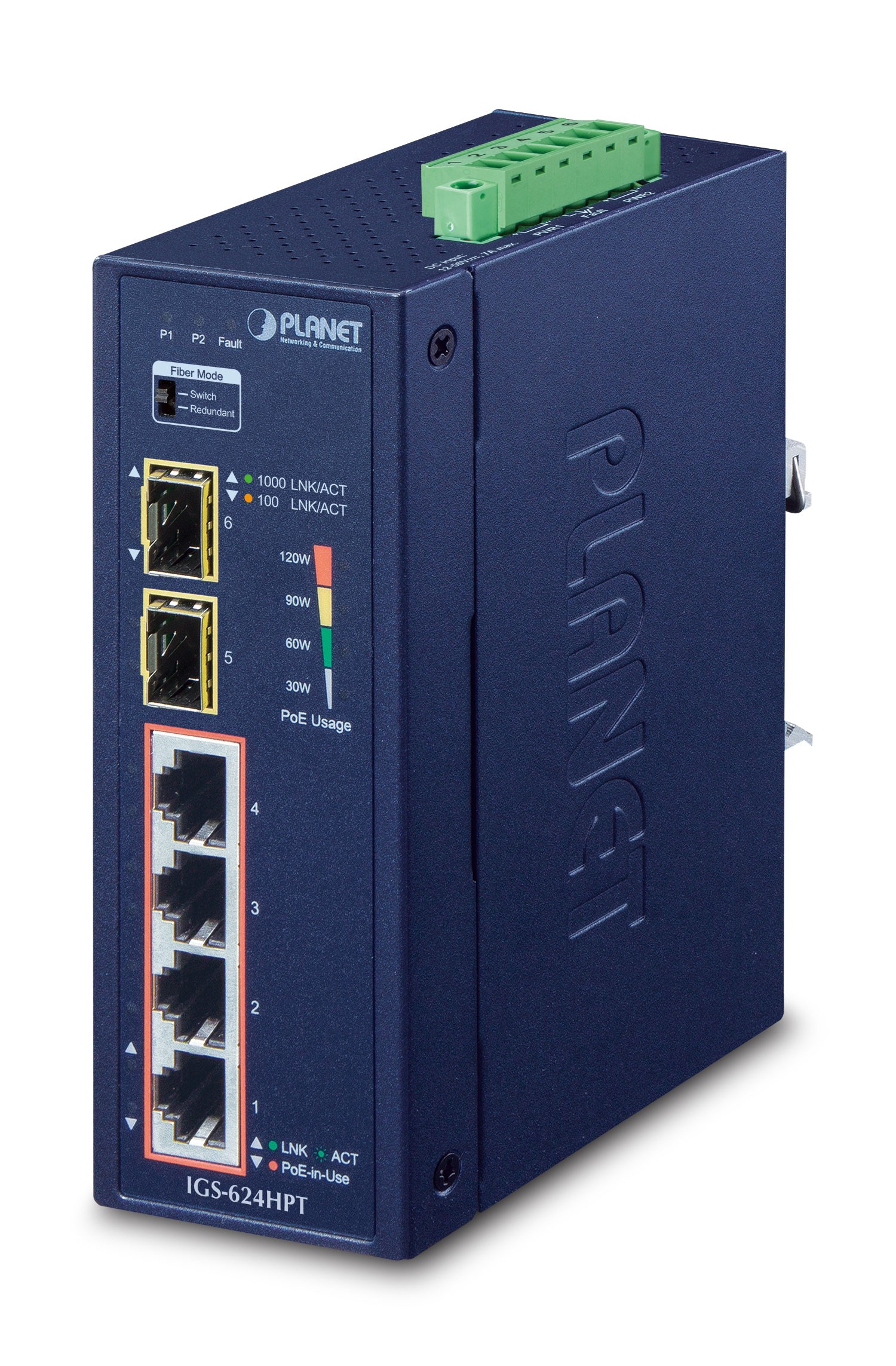 PLANET IGS-624HPT network switch Unmanaged Gigabit Ethernet (10/100/