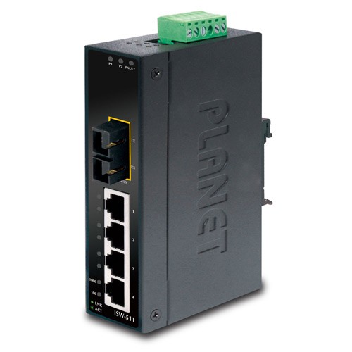 PLANET ISW-511 network switch Unmanaged L2 Fast Ethernet (10/100)