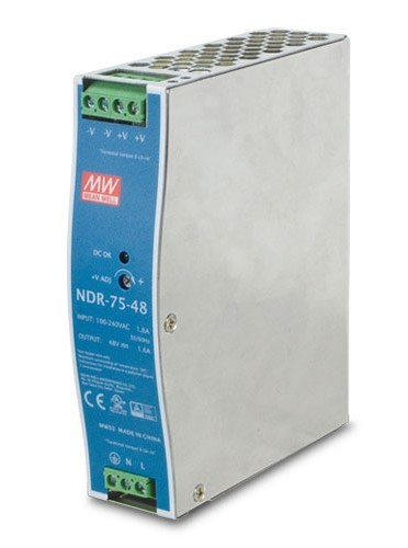 PLANET PWR-75-48 power supply unit 75 W Blue, Grey - PLANET PWR-75-48,