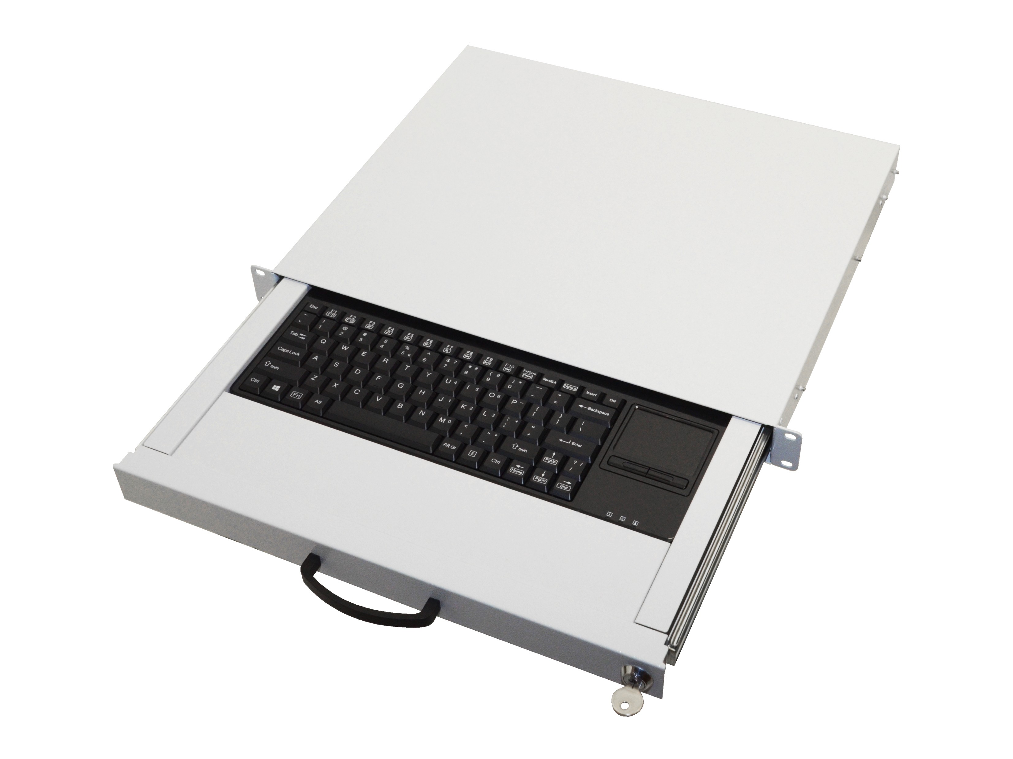 Equip 19" Tastaturschubl. DE-Layout+Touchpad 1.80m RAL7035