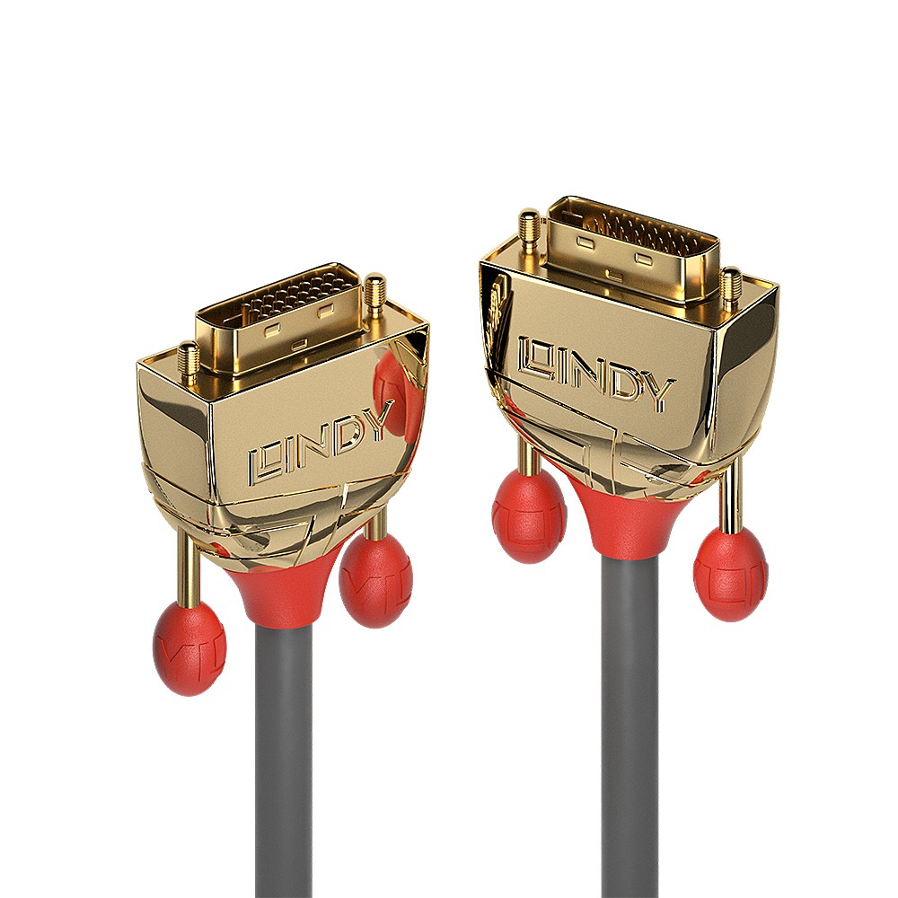 Lindy 7.5m DVI-D Dual Link Cable, Gold Line - Lindy 7.5m DVI-D Dual