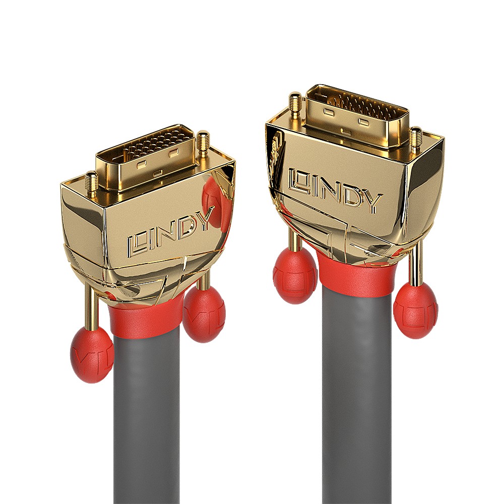 Lindy 15m DVI-D Dual Link Cable, Gold Line - Lindy 15m DVI-D Dual