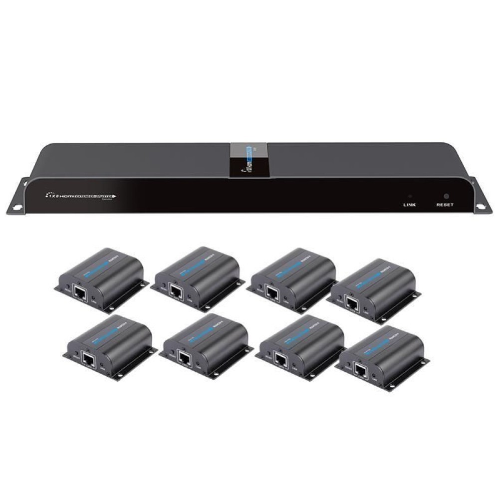Techly HDMI 1x8 Extender Splitter over CAT6/6a/7 50m with IR pass-