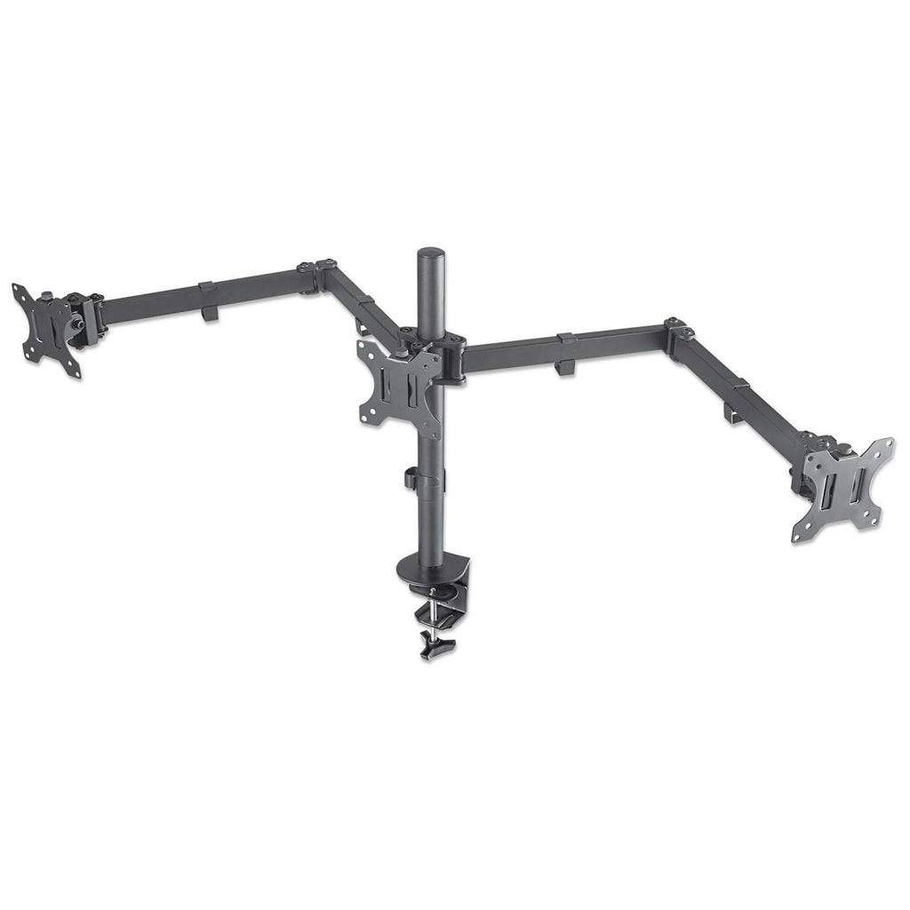 Manhattan Triple Desk Mount for TV & Monitors, For screens: 10" to 27"