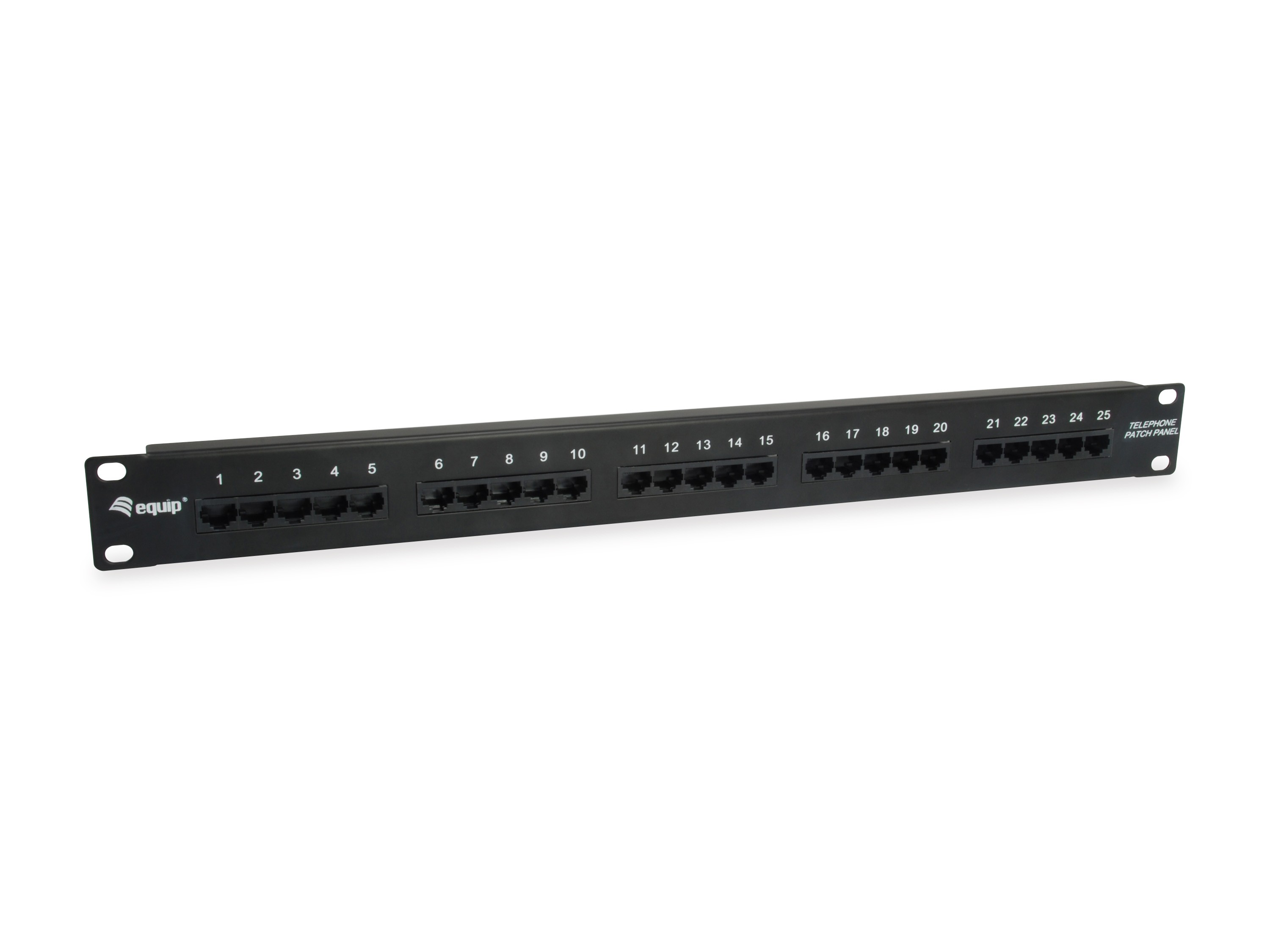 Equip 19" Patchpanel 25xRJ45 Cat3 UTP 1U ISDN RAL9005