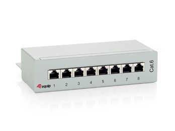Equip 8 Ports Cat.6 Desktop Patch Panel, Light Grey - Equip 8 Ports
