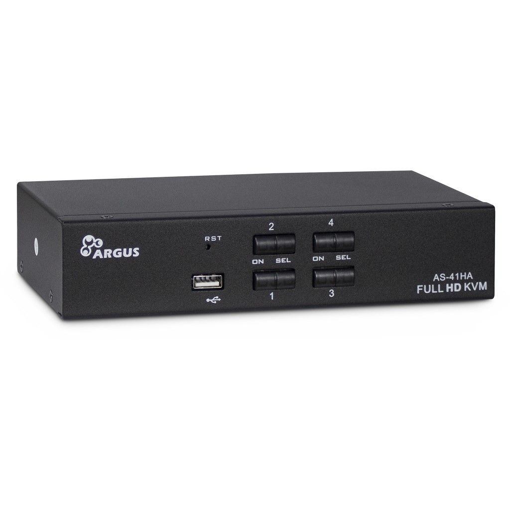 Inter-Tech AS-41HA HDMI KVM switch Black - Inter-Tech AS-41HA HDMI,
