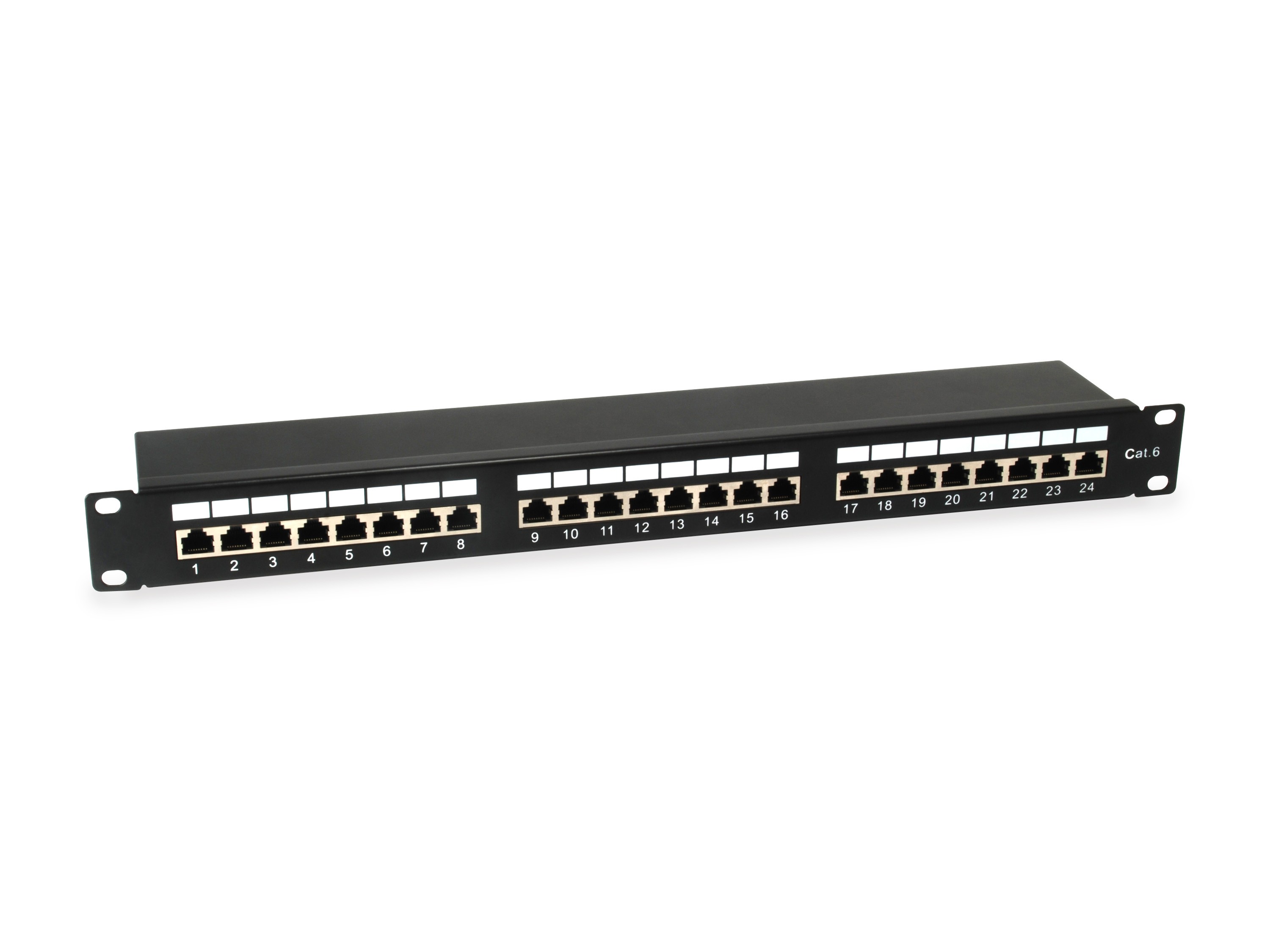 Equip 24-Port Cat.6 Shielded Patch Panel, Light Grey - Equip 24-Port
