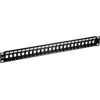 Trendnet TC-KP24 patch panel 1U - Trendnet TC-KP24, Black,
