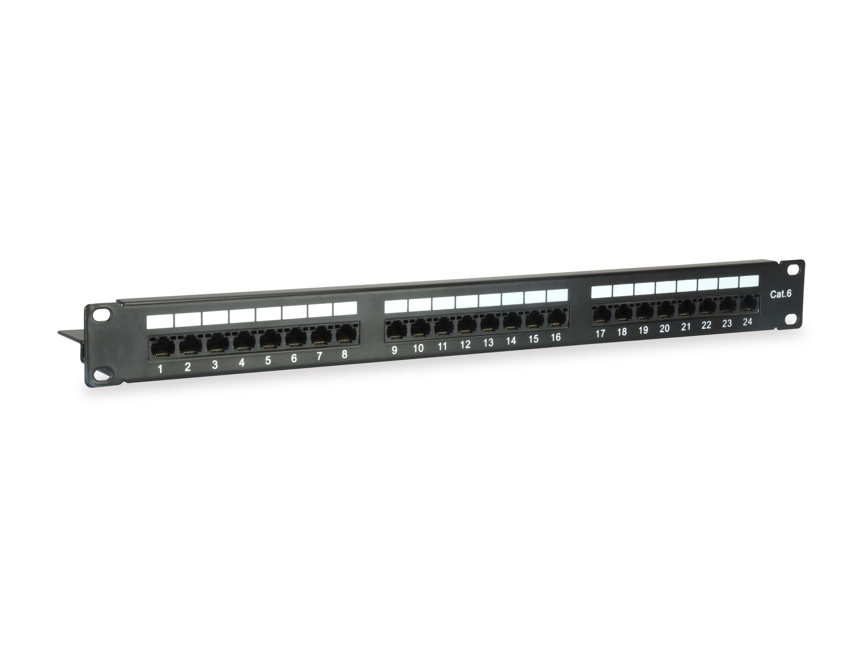 Equip Patchpanel 24x Cat6 19" UTP 1HE Keystone Montage sw