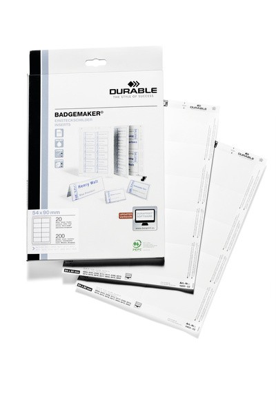 Durable 1455-02 White - Durable 1455-02, White, 9 cm, 5.4 cm