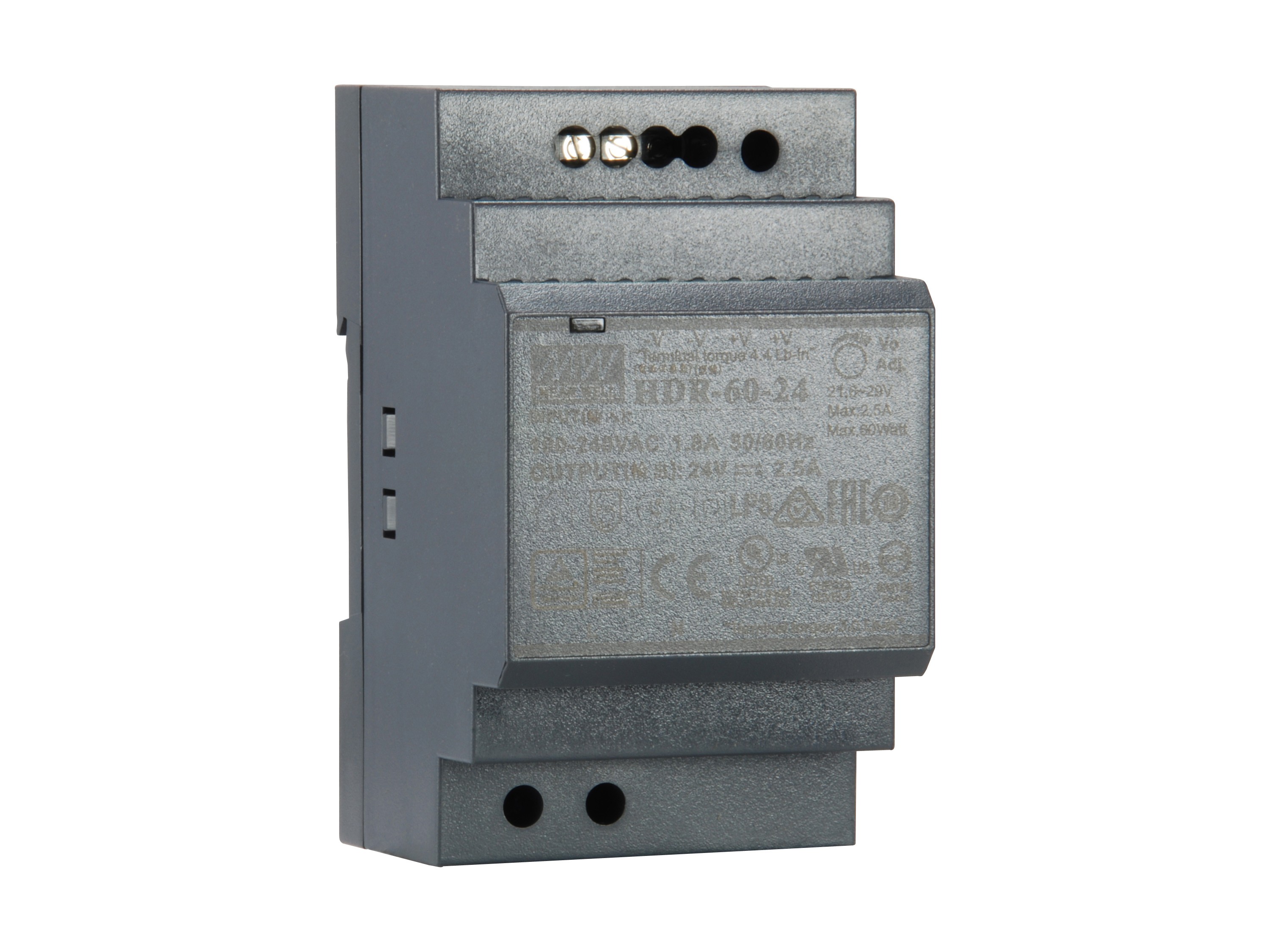 LevelOne 24V DC Industrial Power Supply, 60W, DIN-Rail - LevelOne 24V