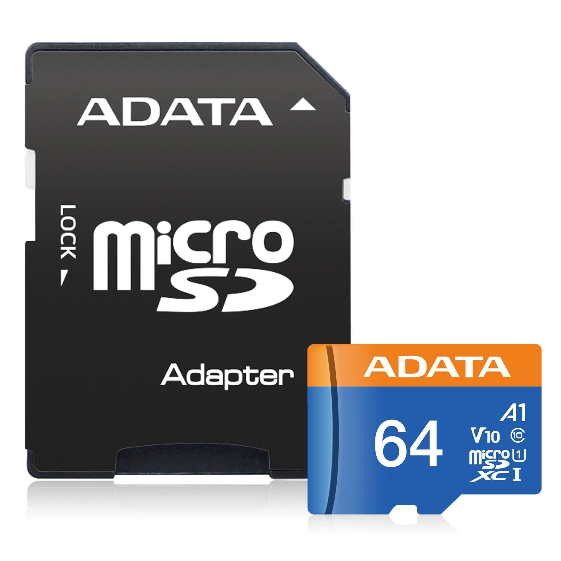 ADATA 64GB, microSDHC, Class 10 UHS-I - ADATA 64GB, microSDHC, Class