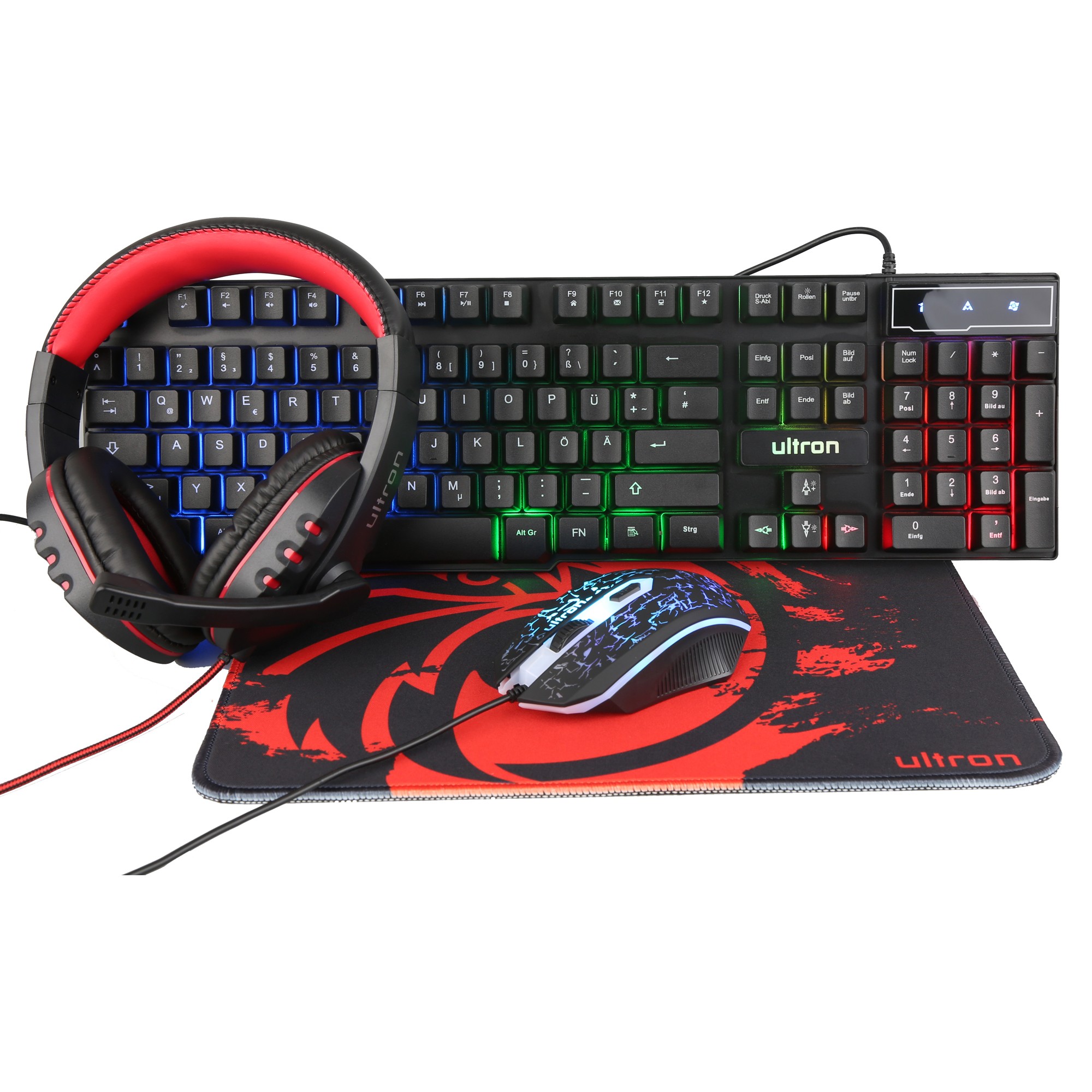 Ultron HAWK Gaming Set schwarz kabelgebunden 4in1