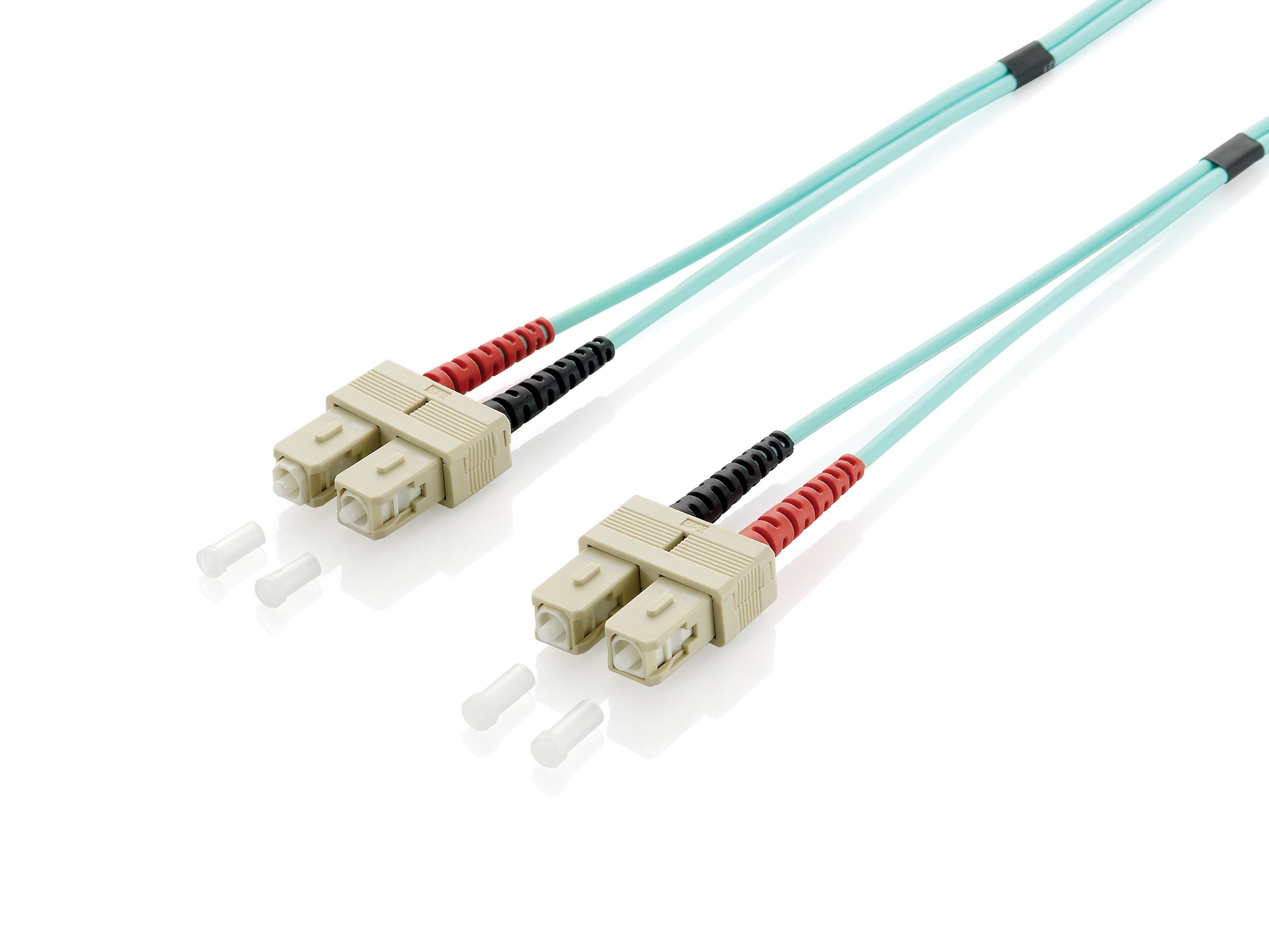 Equip Patchkabel SC->SC 30.00m Multimode Duplex OM3 türkis