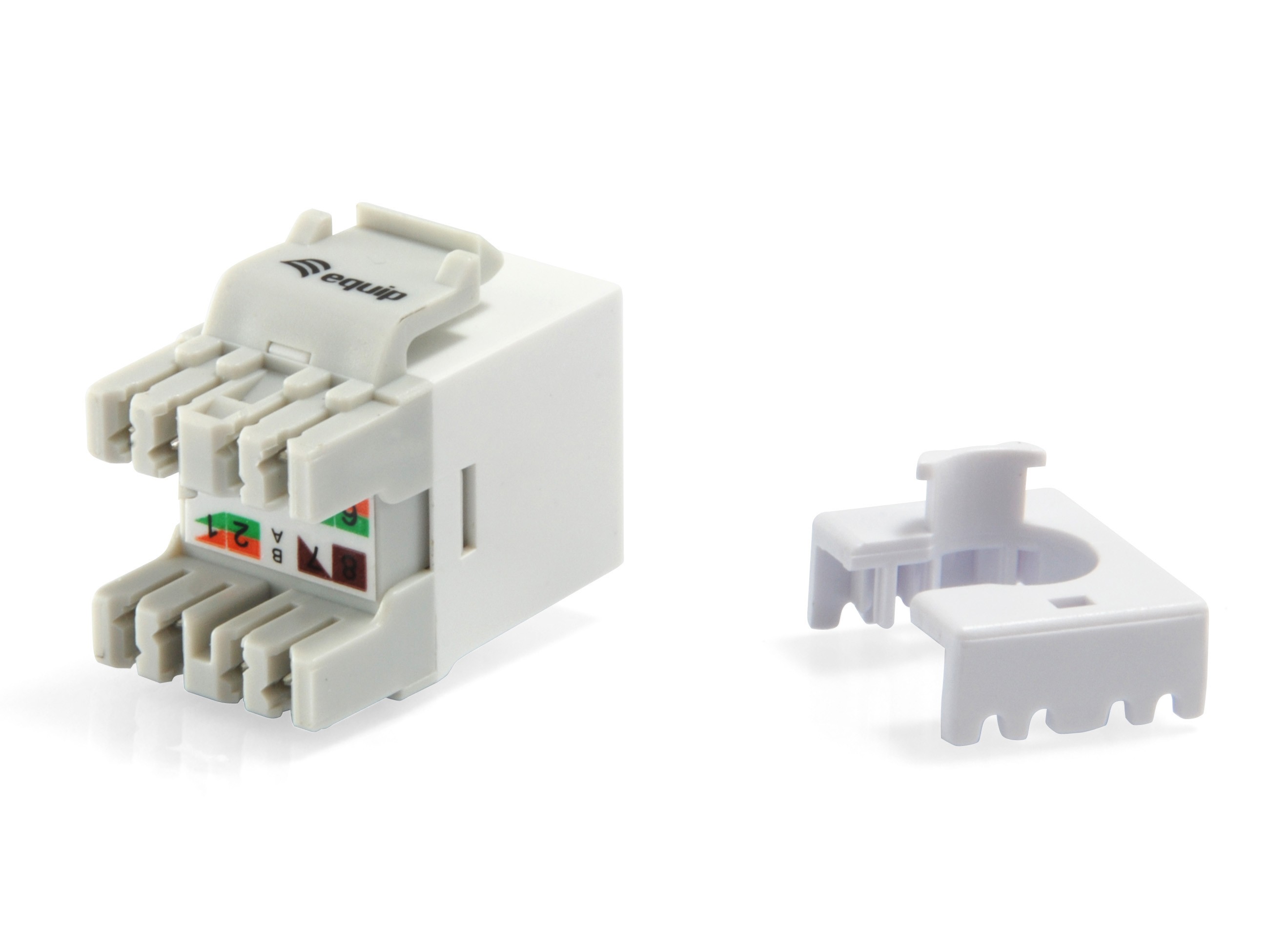 Equip Cat.6 Unshielded Keystone Jack LSA, Slim Type, White - Equip