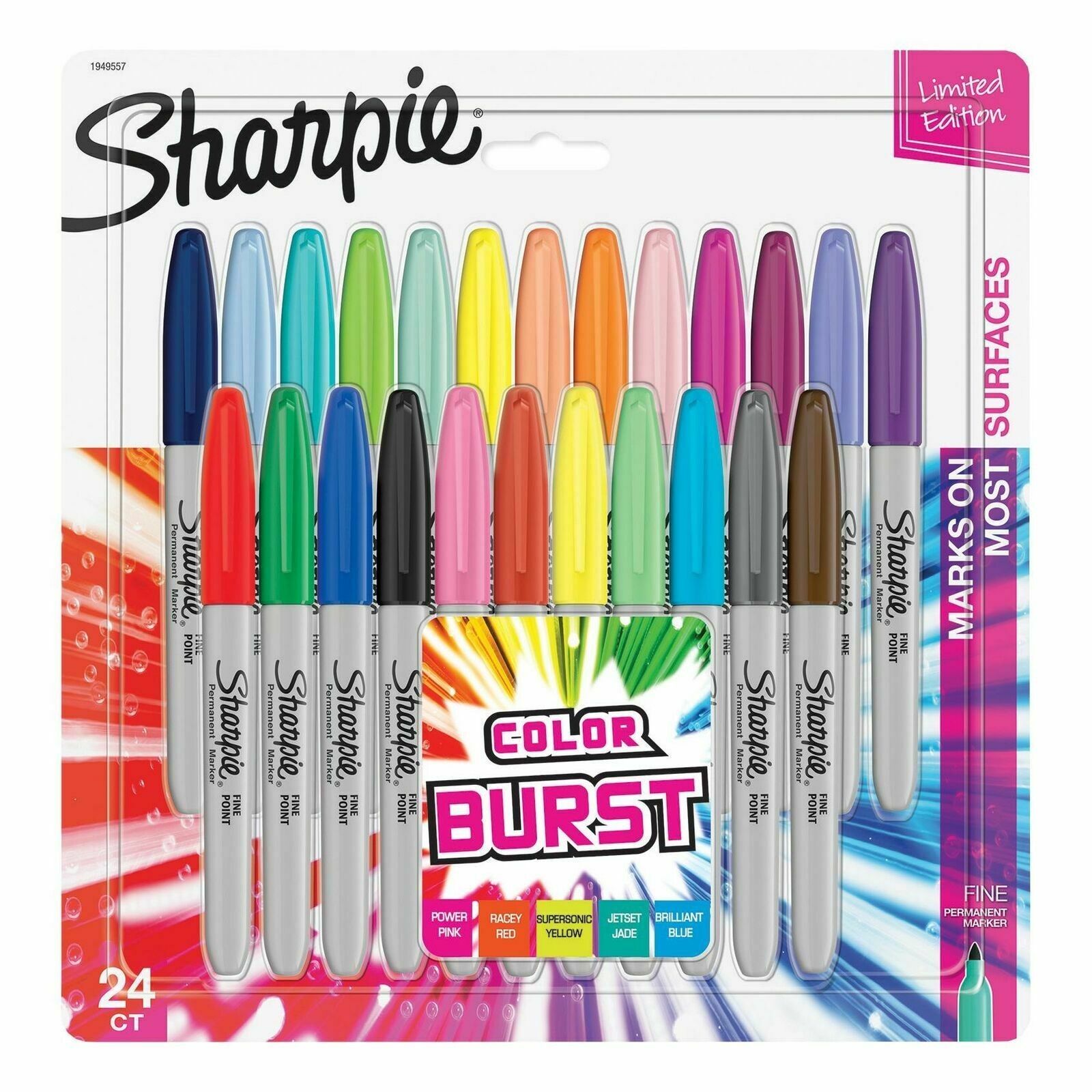 Sharpie Fine evidenziatore 24 pz Punta sottile Multicolore - Sharpie