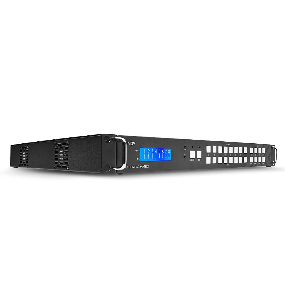 Lindy Matrice vidéo 8x8 HDMI 18G avec Scaler pour mur d'écran -