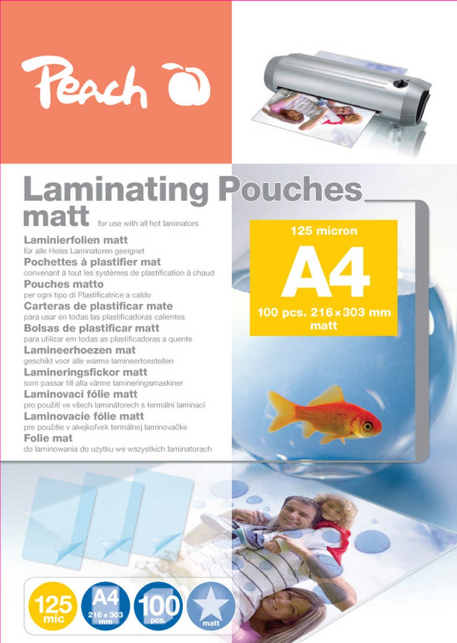 Peach 510621 pochette plastique 100 pièce(s) - Peach 510621, Mat, A4,