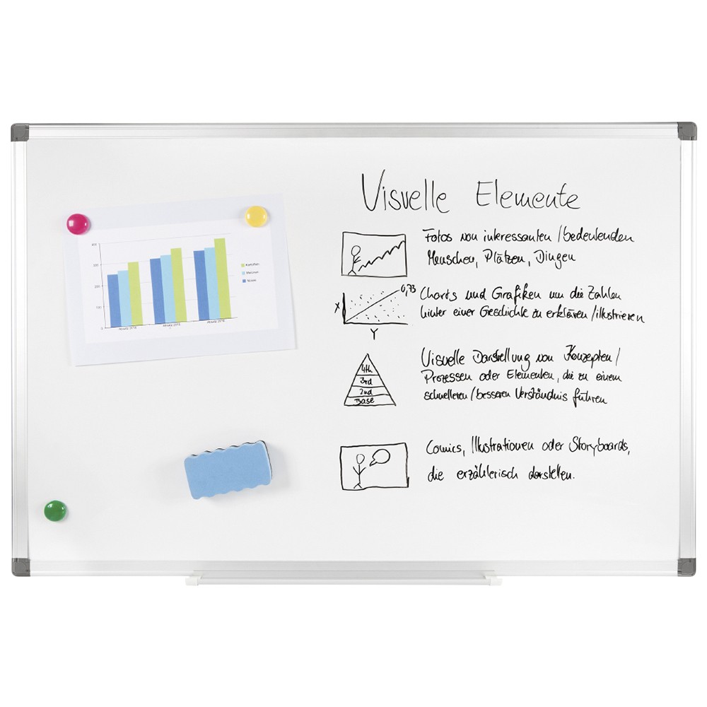 Genie XXL Pro whiteboard 900 x 600 mm Magnetic - Genie XXL Pro, 900 x
