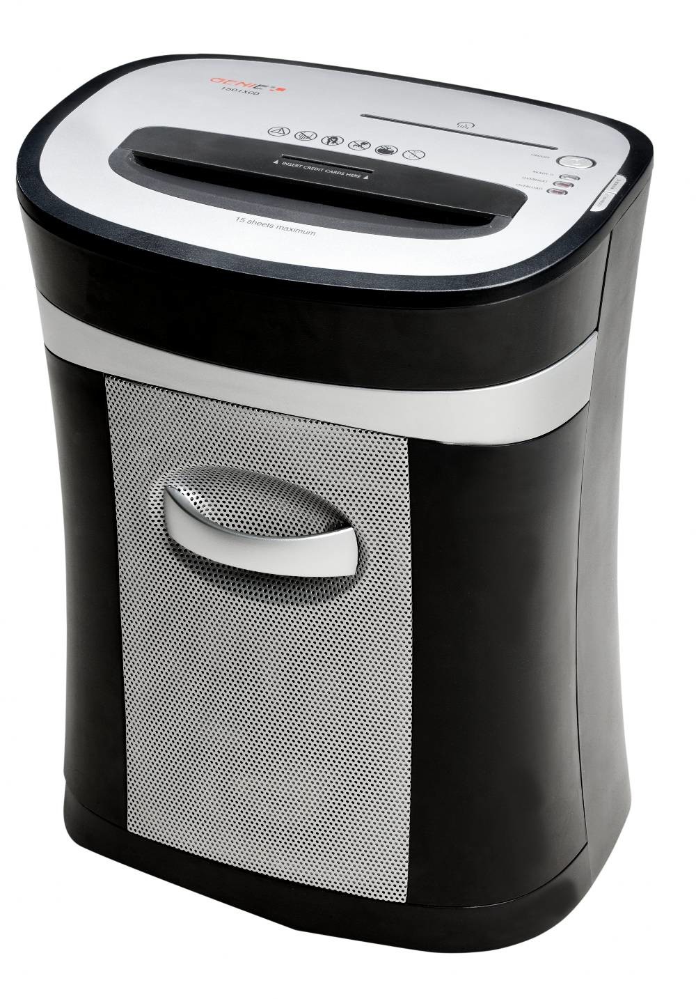 Genie 1501 XCD paper shredder Strip shredding 67 dB 22 cm Black,